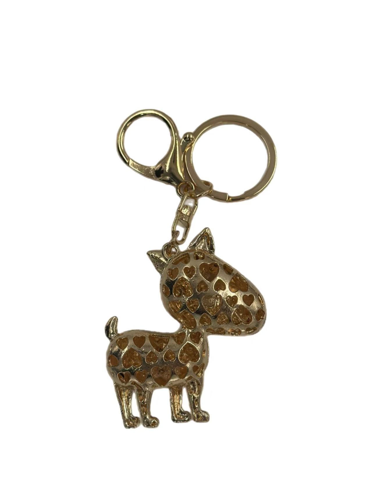 Crystal Dog Keychain – Cute Rhinestone Puppy Charm