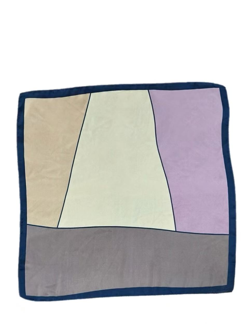 Modern Geometric Color Block Scarf