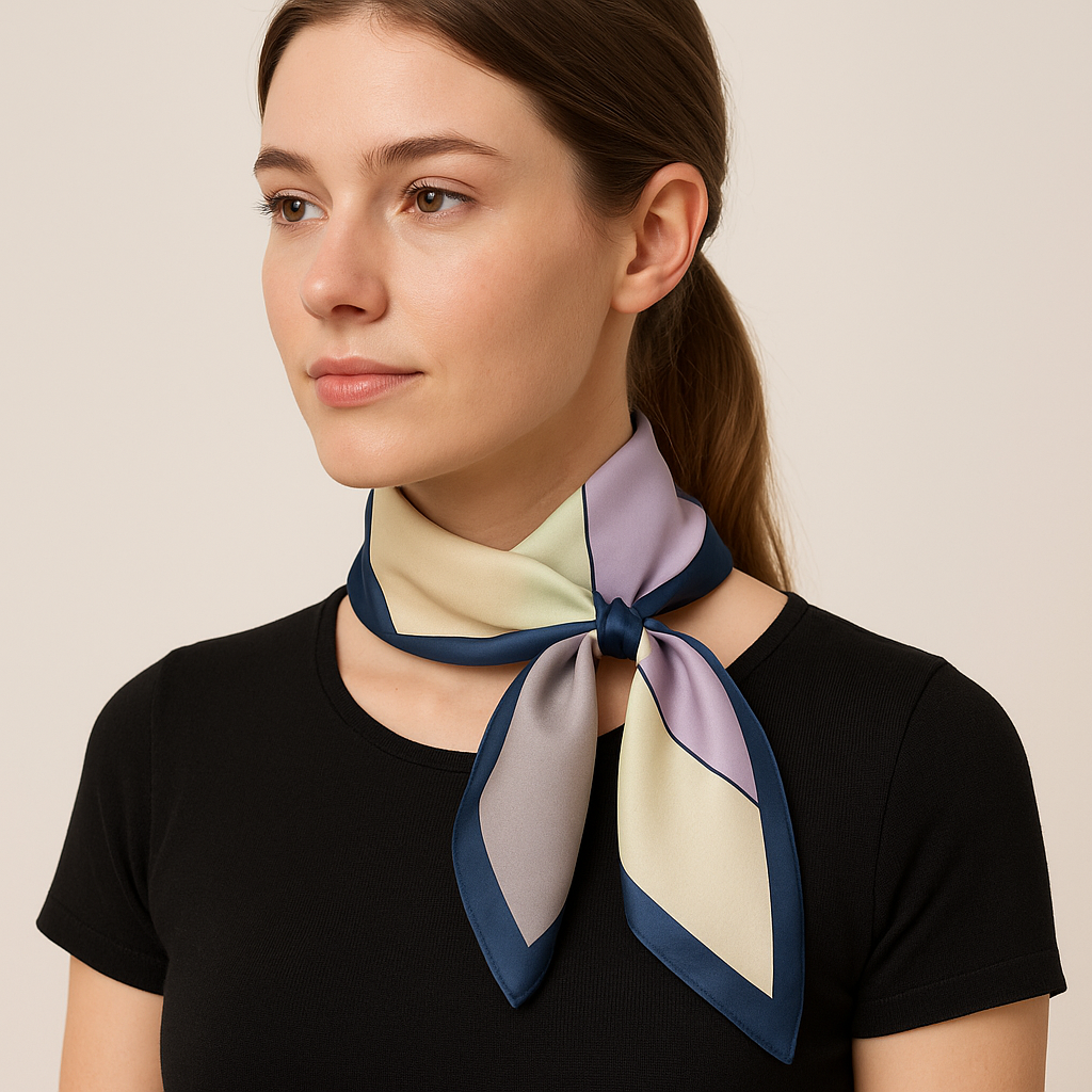 Modern Geometric Color Block Scarf