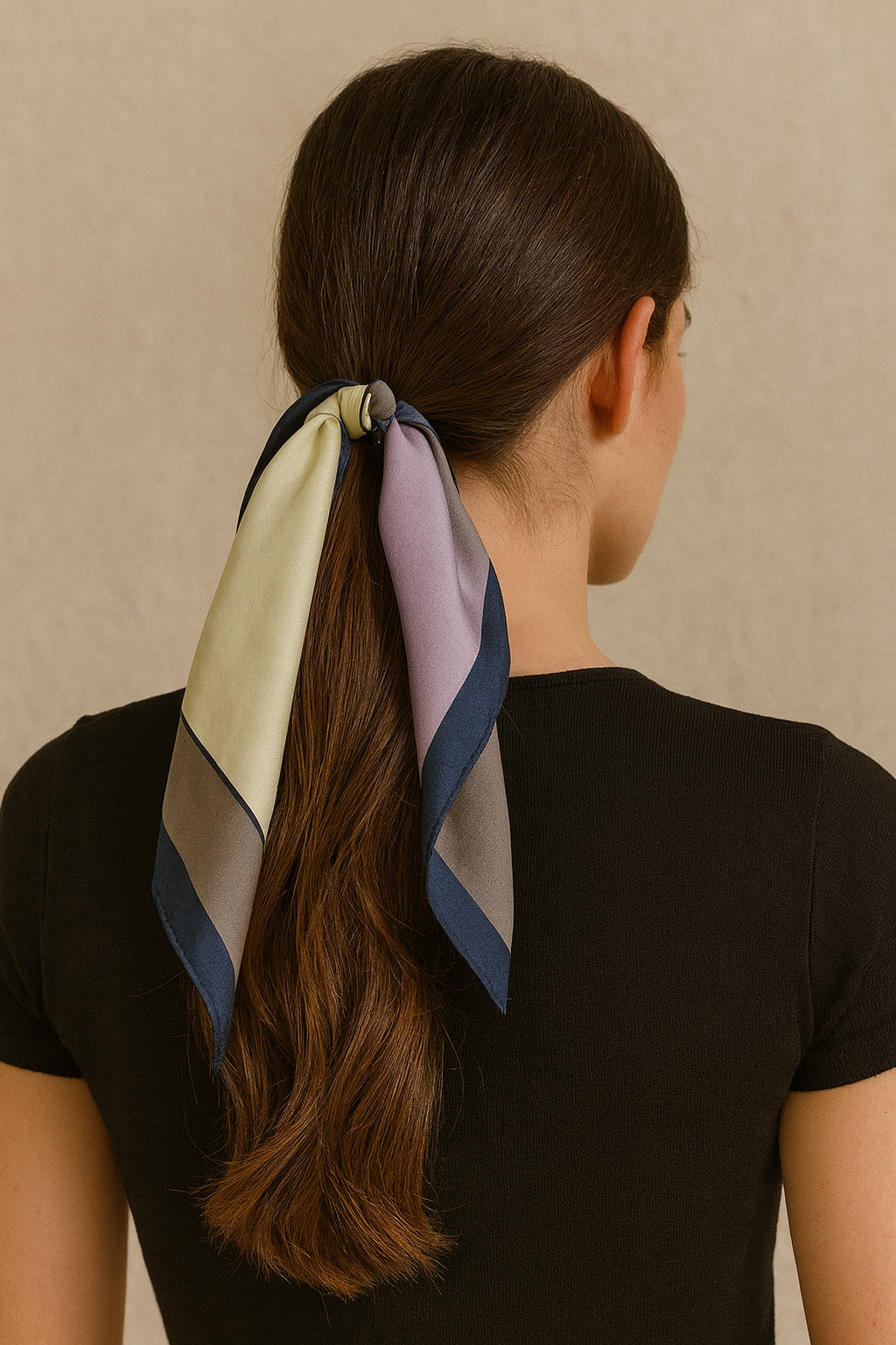 Modern Geometric Color Block Scarf