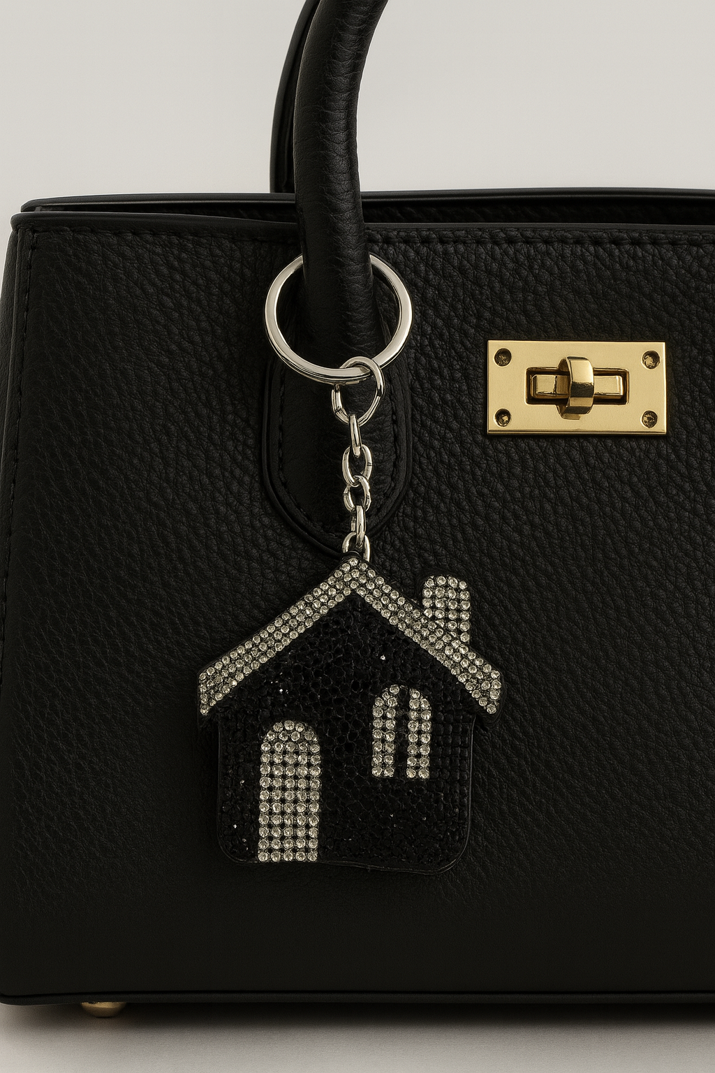 Crystal House Keychain – Sparkling Rhinestone Home Charm