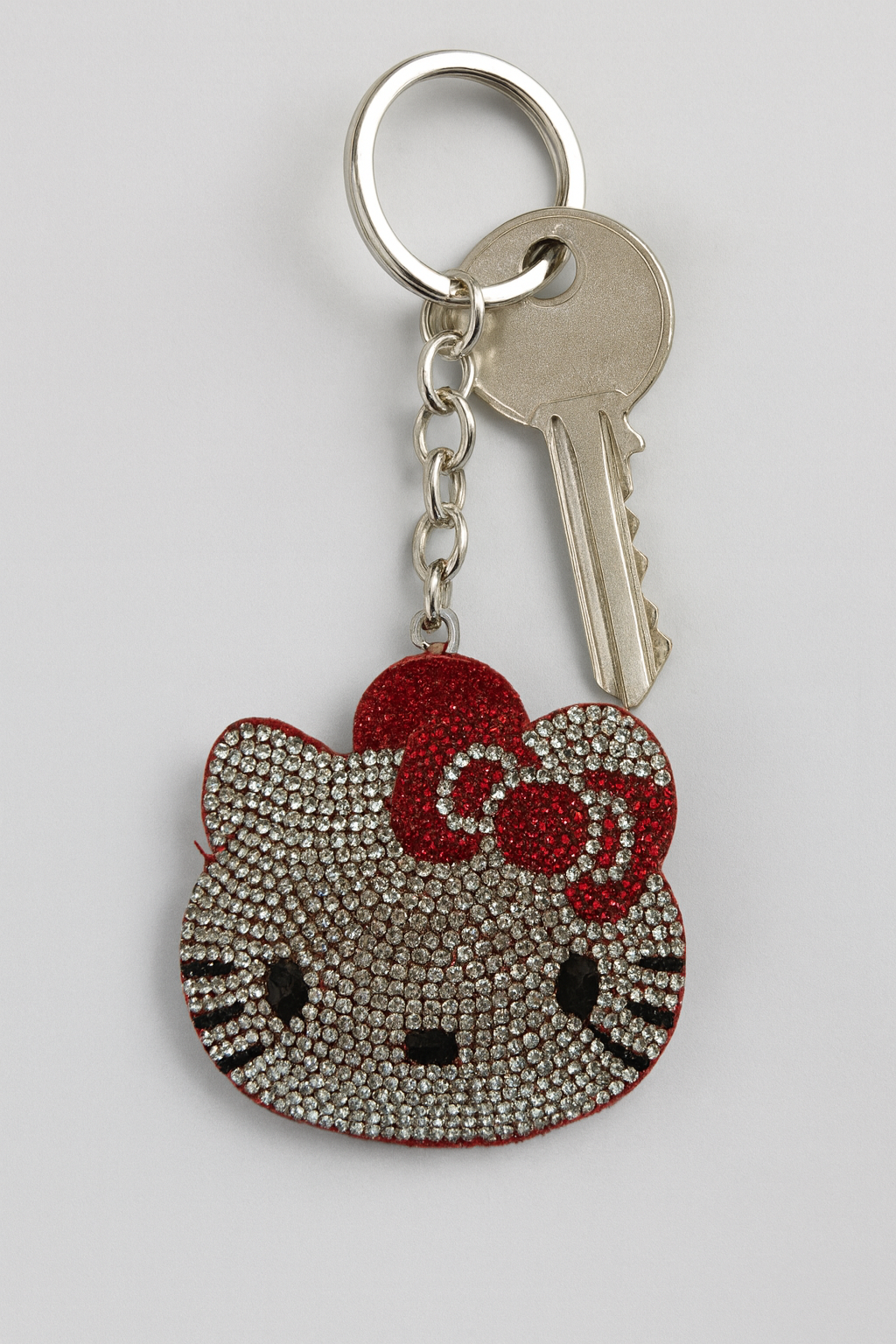 Crystal Kitty Keychain – Sparkling Rhinestone Cat Face Bag Charm & Key Ring