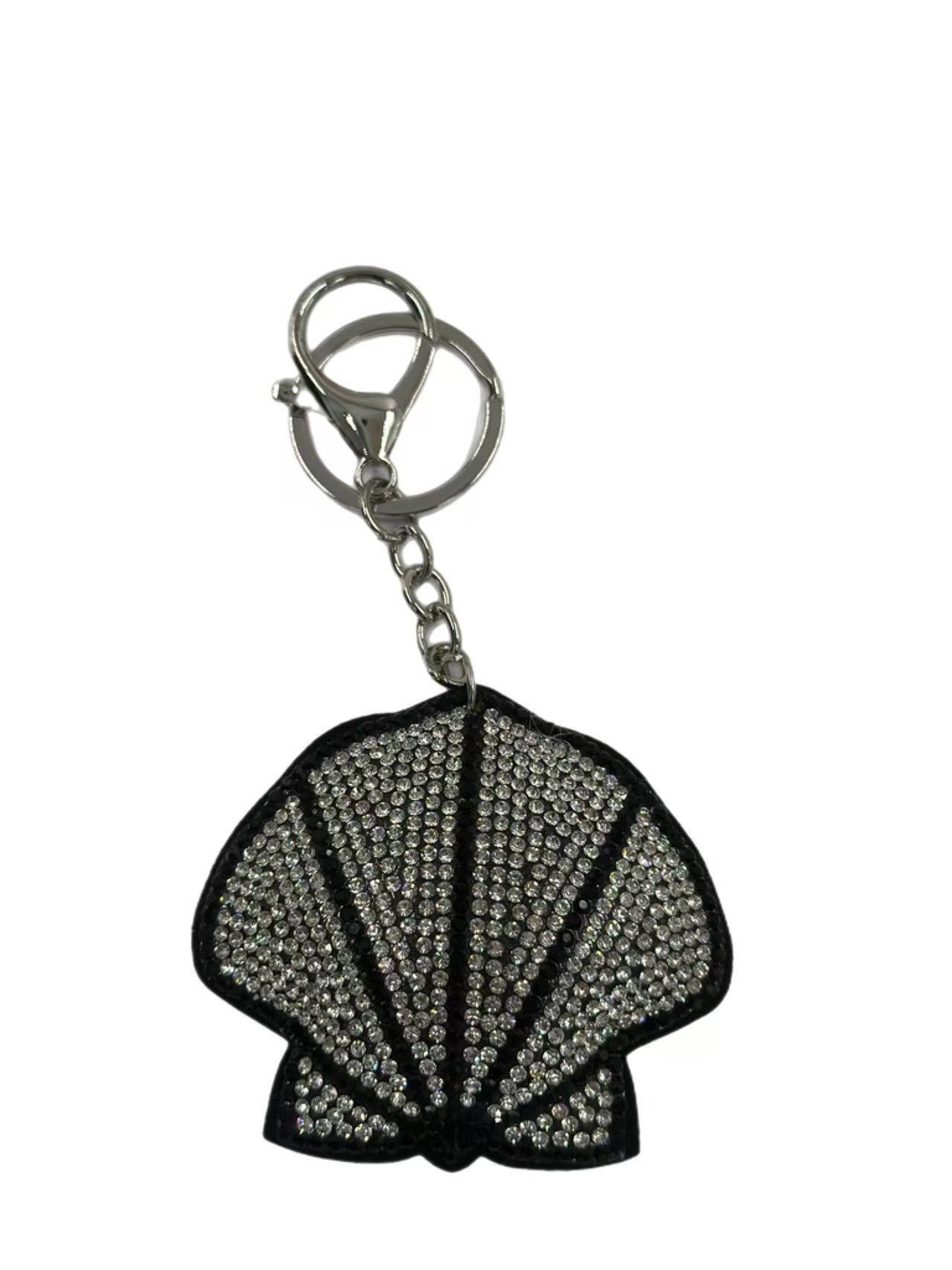 Sparkling Seashell Keychain – Rhinestone Crystal Bag Charm