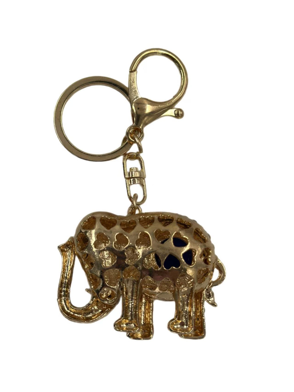 Crystal Elephant Evil Eye Keychain – Lucky Charm & Protection Amulet