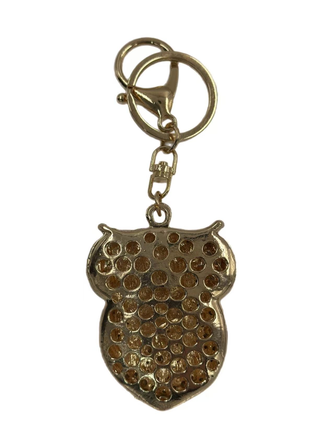 Colorful Crystal Owl Keychain – Sparkling Wisdom Bird Bag Charm