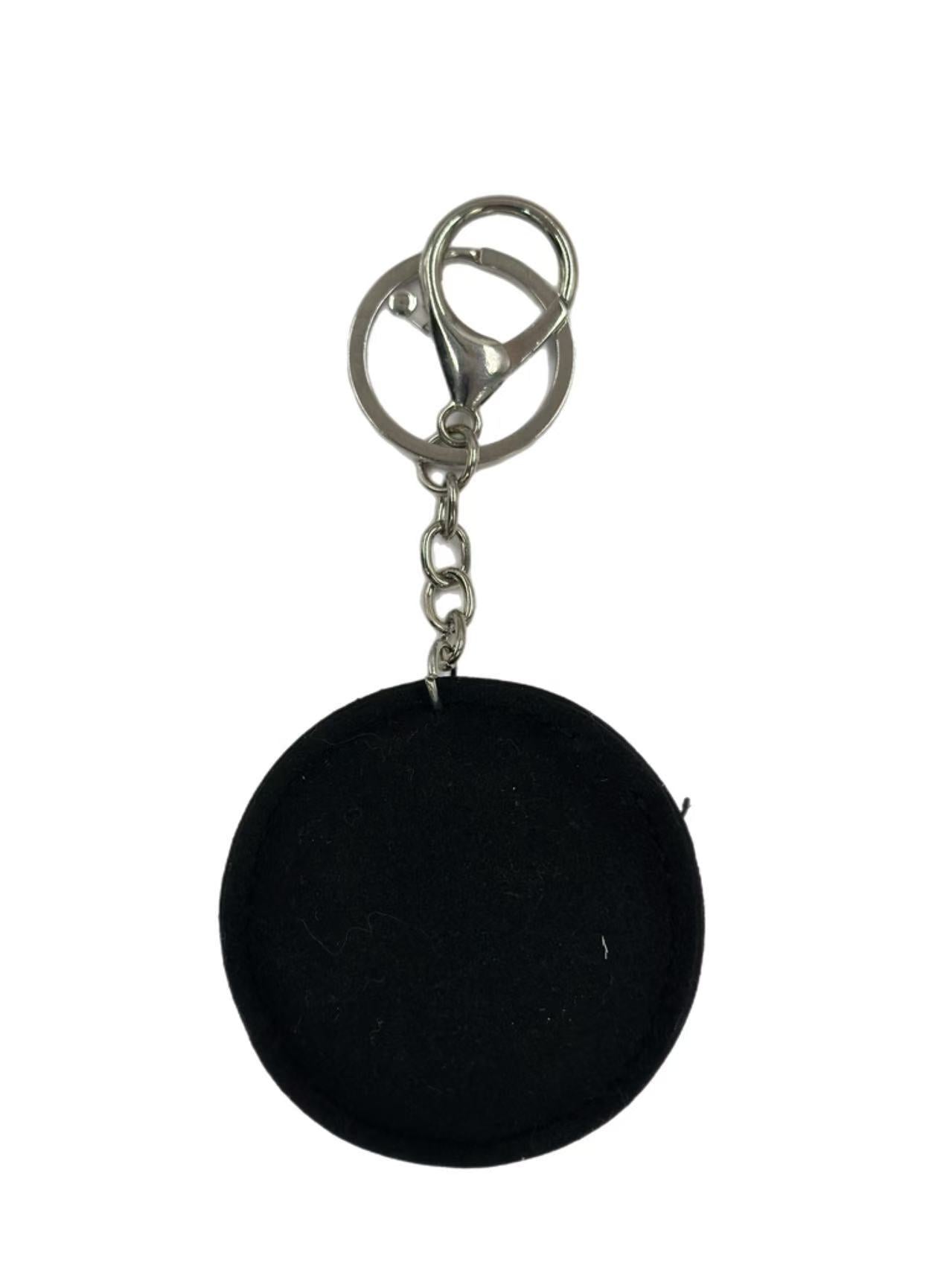 Sparkling Yin Yang Rhinestone Keychain – Black & Silver