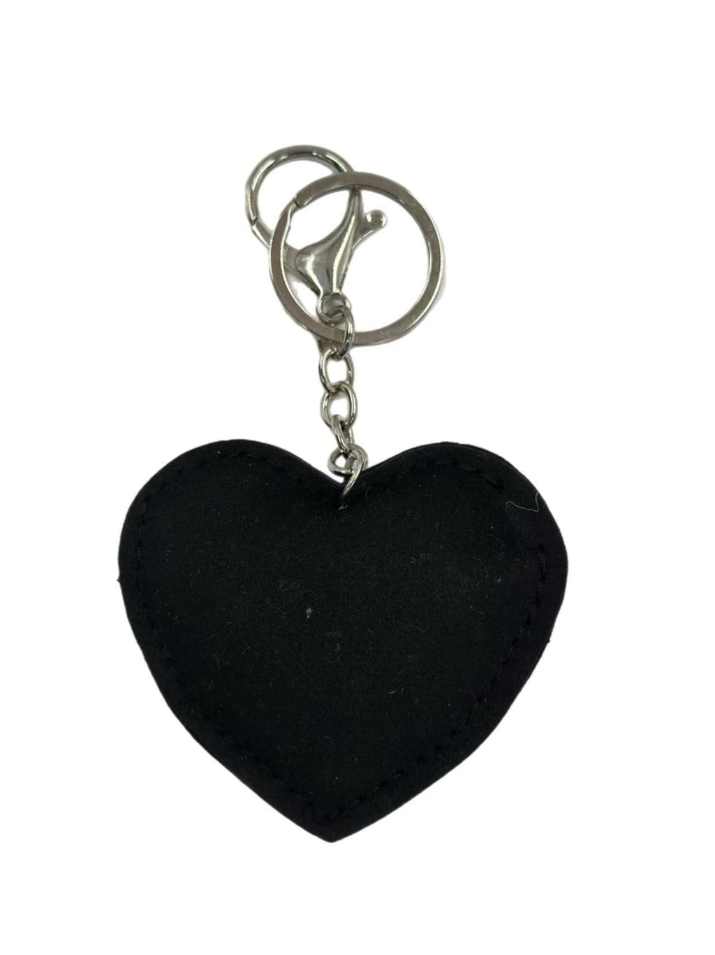 Heart-Shaped Evil Eye Keychain with Rhinestones – Black & Blue Crystal Bag Charm