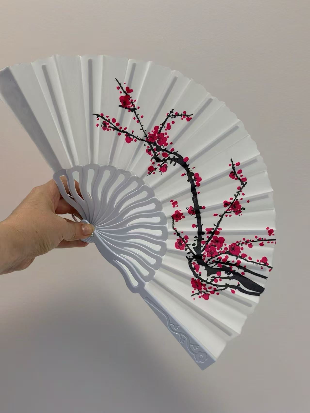 Elegant Floral Hand Fans – Set of 6 Traditional Asian Designs